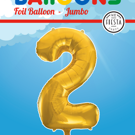 Balon foliowy Figurka 2 Gold XL 86 cm pusty