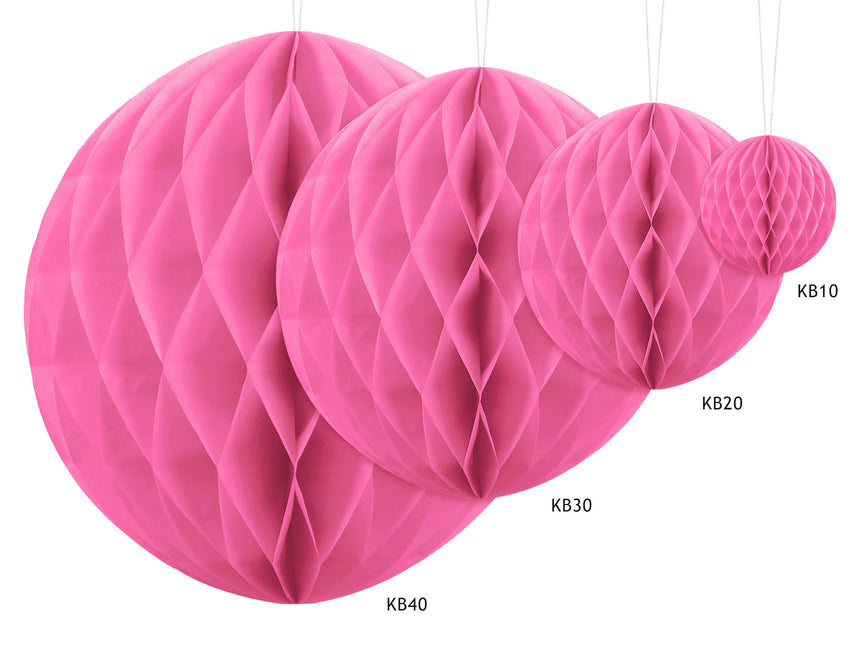 Kula w kształcie plastra miodu różowa 40 cm