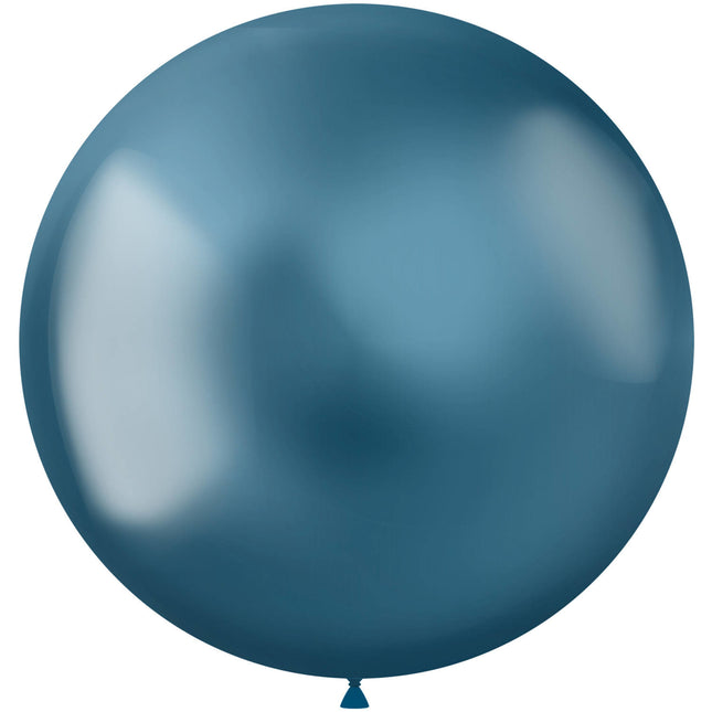 Balony niebieskie chrom 48cm 5szt