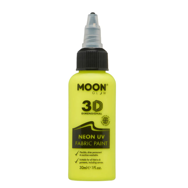 Moon Glow Neon UV Fabric Paint 30ml Intensywny żółty 30ml