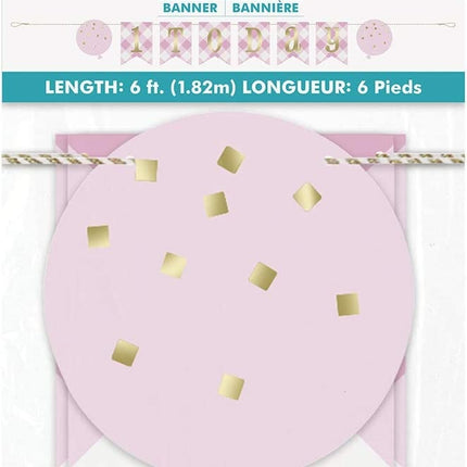 Garland 1 Year Pink 1,83 m