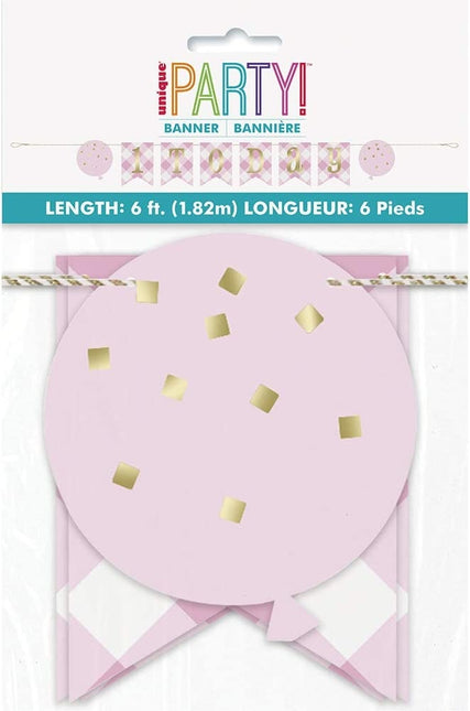 Garland 1 Year Pink 1,83 m