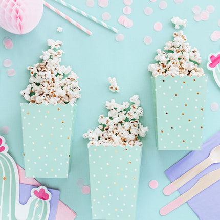 Tacki na popcorn Mint Green 12,5cm 6szt