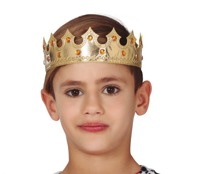 Złota korona królewska dla dziecka