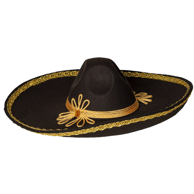 Czarne Sombrero Carlos 55 cm