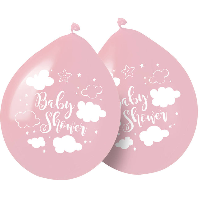 Balony dla dziewczynki na baby shower 30cm 8szt