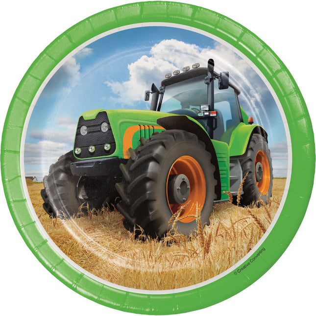 Talerze Traktor 18cm 8szt