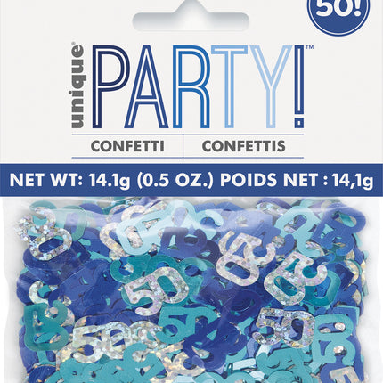 50 Years Confetti Bag Blue 14gr