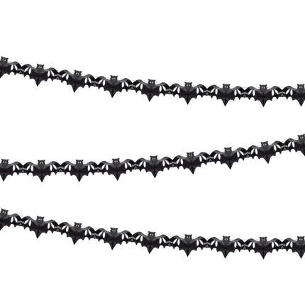Halloweenowa girlanda nietoperz czarna 4m
