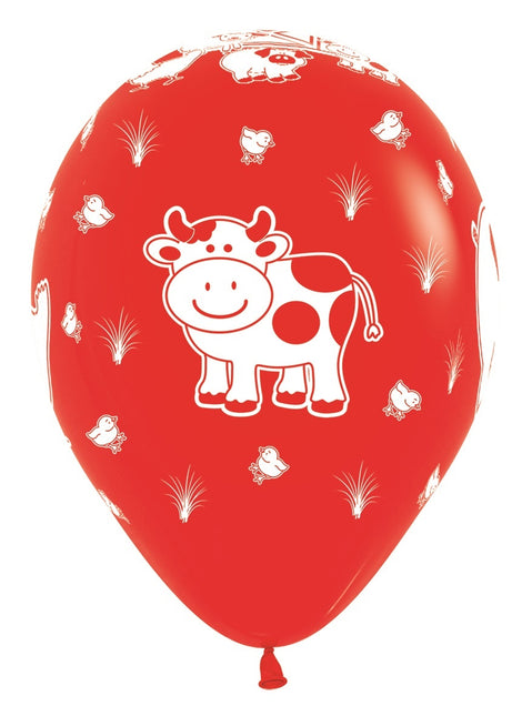 Balony Farm Animals Mix 30cm 25szt