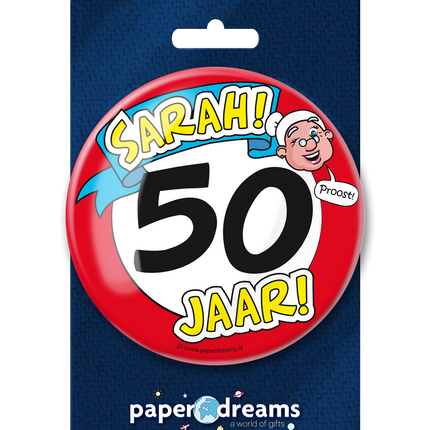 Znak drogowy Sarah Button 50 Years 10,2 cm