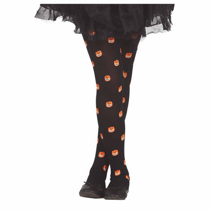 Dziecięce legginsy dyniowe na Halloween