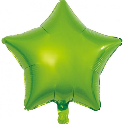 Balon helowy gwiazda zielony pusty 45 cm