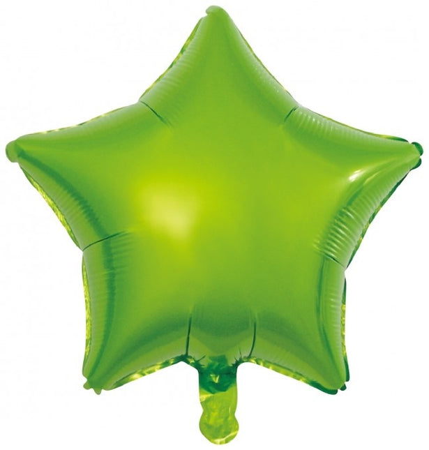 Balon helowy gwiazda zielony pusty 45 cm