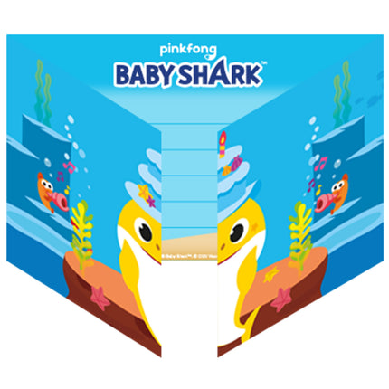 Zaproszenia Baby Shark 8szt