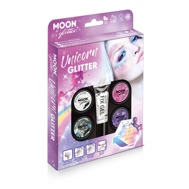 Zestaw brokatu jednorożca Moon Glitter Zestaw brokatu jednorożca Unicorn Glitter Kit