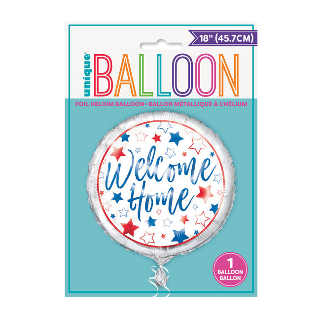 Balon helowy Welcome Home Stars 45 cm pusty