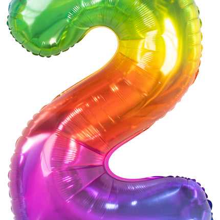 Balon foliowy Figurka 2 Rainbow XL 81cm pusty