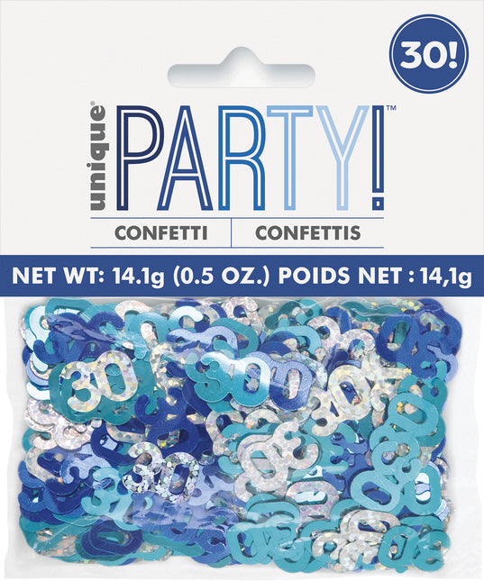 30 Years Confetti Bag Blue 14gr