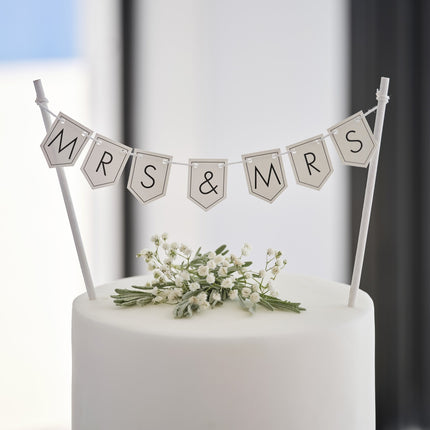 Topper na tort weselny Mr & Mrs 15cm