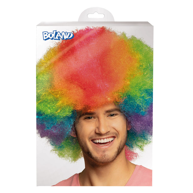 Kolorowa peruka afro clown
