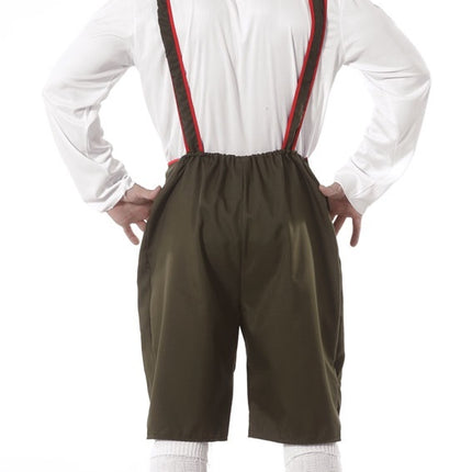 Ciemnozielone Lederhosen dla mężczyzn