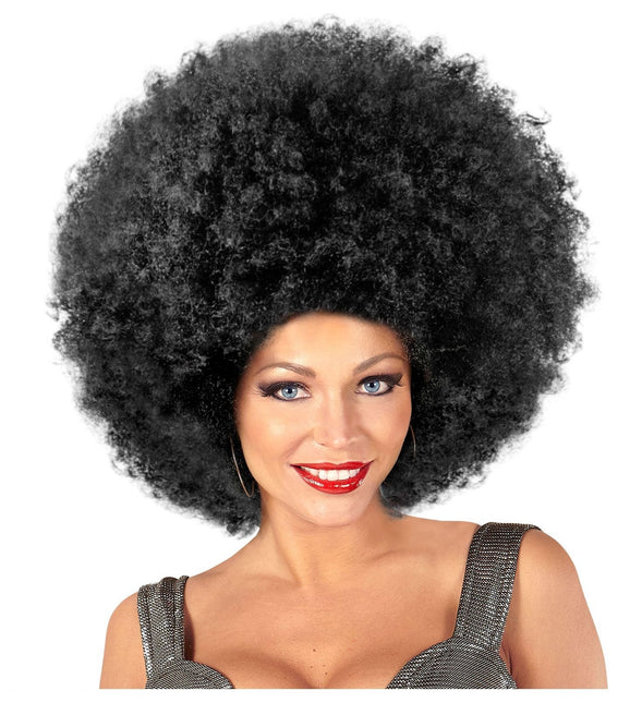 Czarna peruka afro maxi