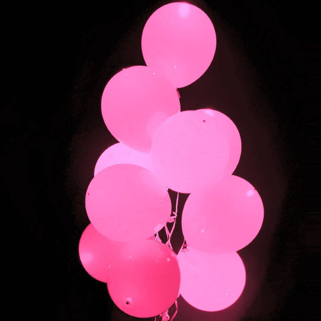 Różowe balony led 30cm 5szt