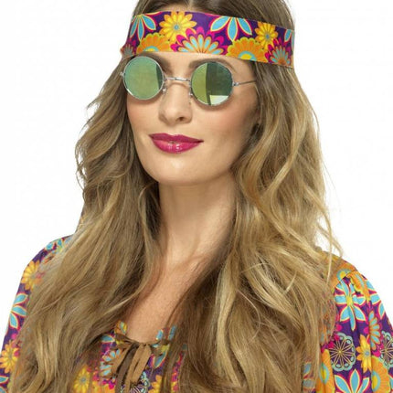 Lustrzane okulary w stylu hippie