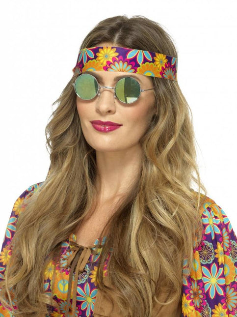 Lustrzane okulary w stylu hippie