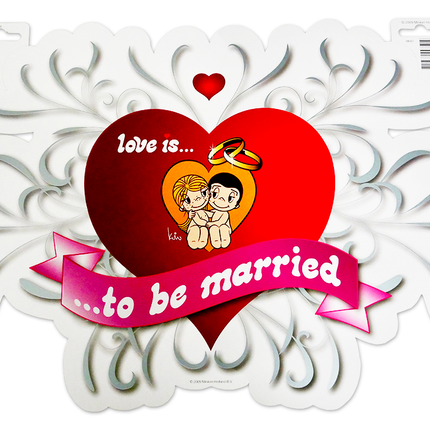 Tabliczka na drzwi Love Is To Be Married 45cm