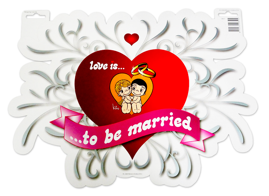 Tabliczka na drzwi Love Is To Be Married 45cm