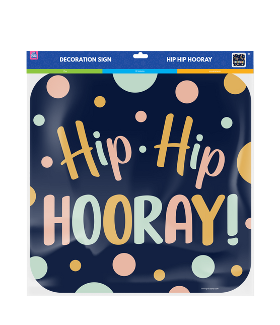 Tabliczka na drzwi Happy Birthday Hip Hip Hooray 50cm