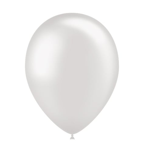 Balony jasnoszare metaliczne 25cm 50szt