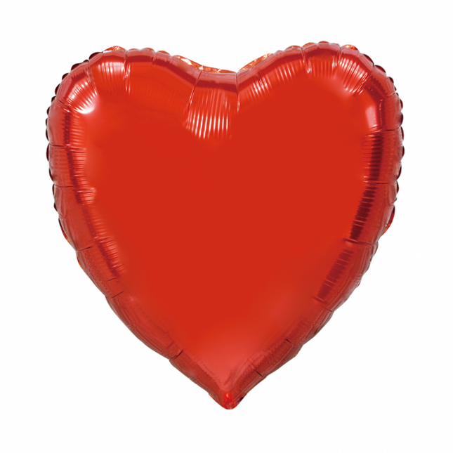 Balon helowy serce czerwony XL pusty 92 cm