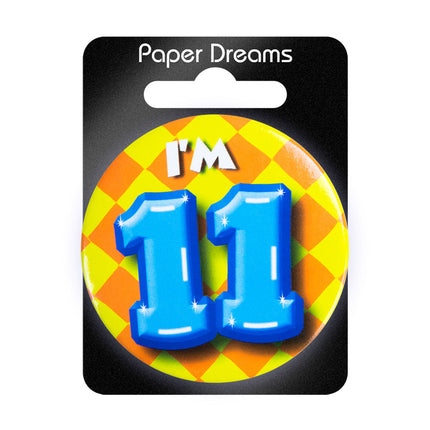 Jestem 11 Button 11 Years 5,5cm