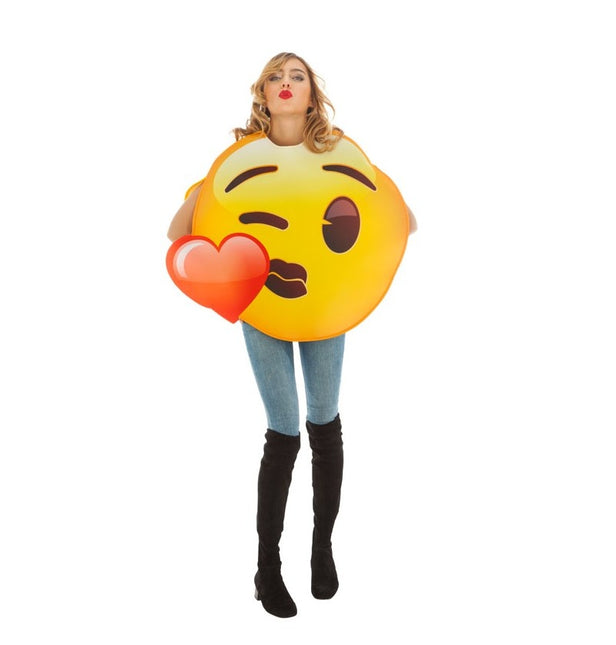 Pocałunek Emoji w kostiumie