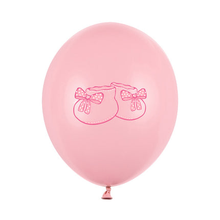 Balony dziecięce buciki różowe 30cm 6szt