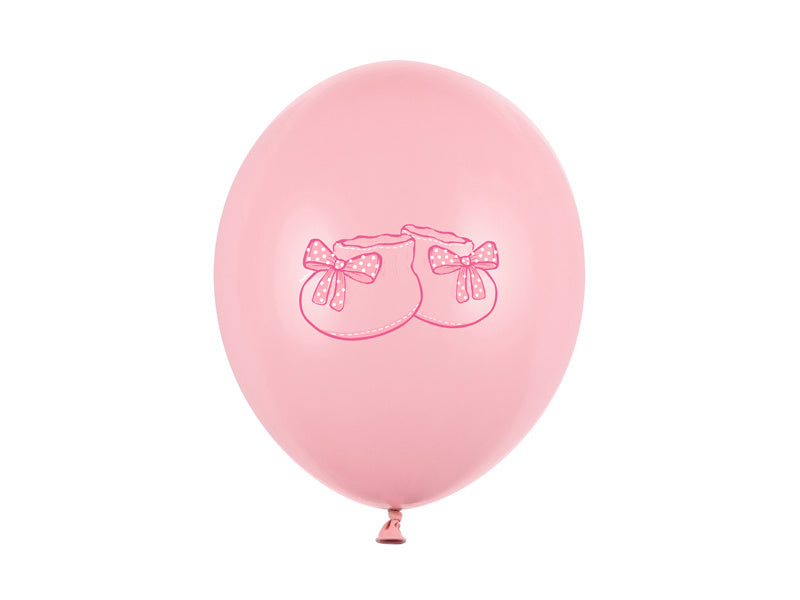 Balony dziecięce buciki różowe 30cm 6szt