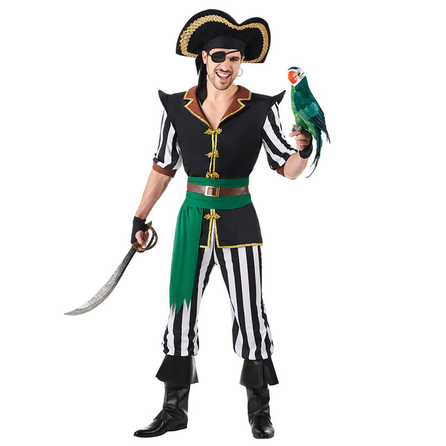 Kombinezon Piratesuit Black White Men