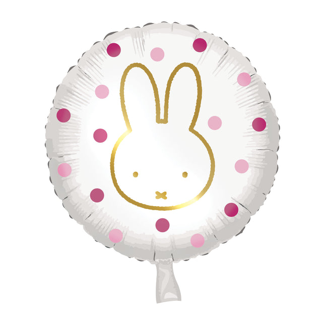 Balon helowy Miffy różowy pusty 45cm