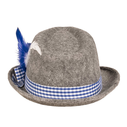 Oktoberfest Tiroler Hat Grey Blue