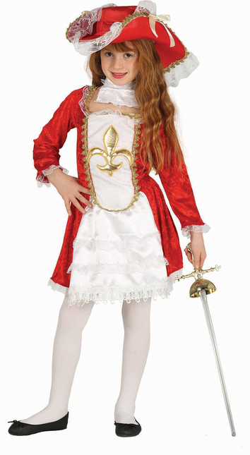 Kostium muszkietera dla dziecka biało-czerwony