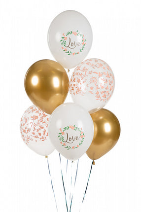 Balony Love Mix 30cm 6szt