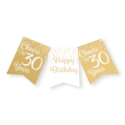 Banner 30 Years Gold White 6m