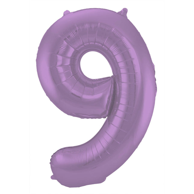 Balon foliowy Figure 9 Matt Purple XL 86cm pusty