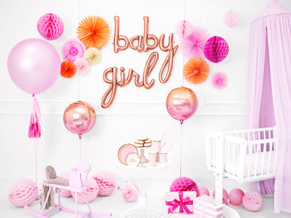 Zestaw balonów z literami Baby Rose Gold Pusty 75,5 cm