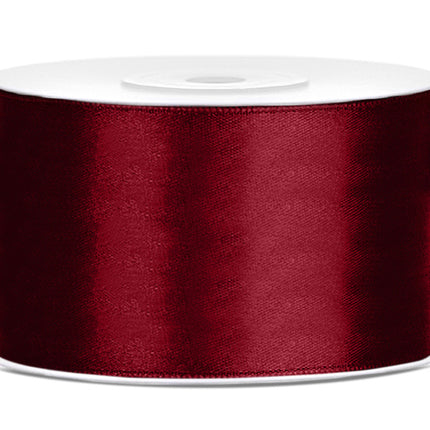 Wstążka satynowa Bordeaux Red 38mm 25m