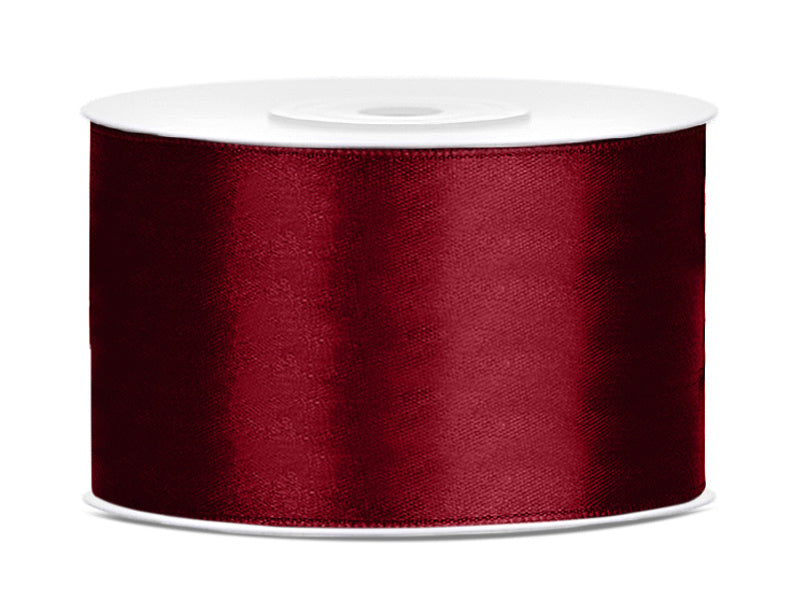 Wstążka satynowa Bordeaux Red 38mm 25m