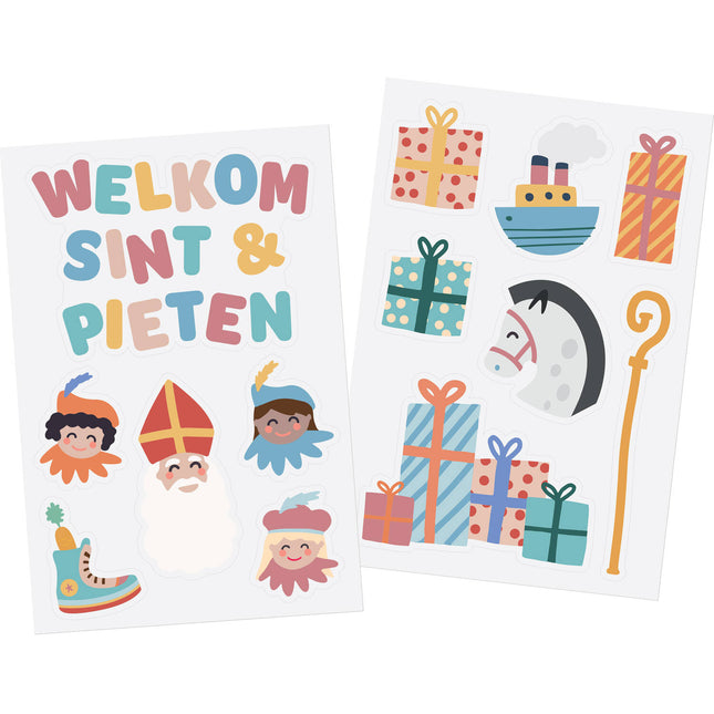 Naklejki na okna Welcome Sint & Pieten